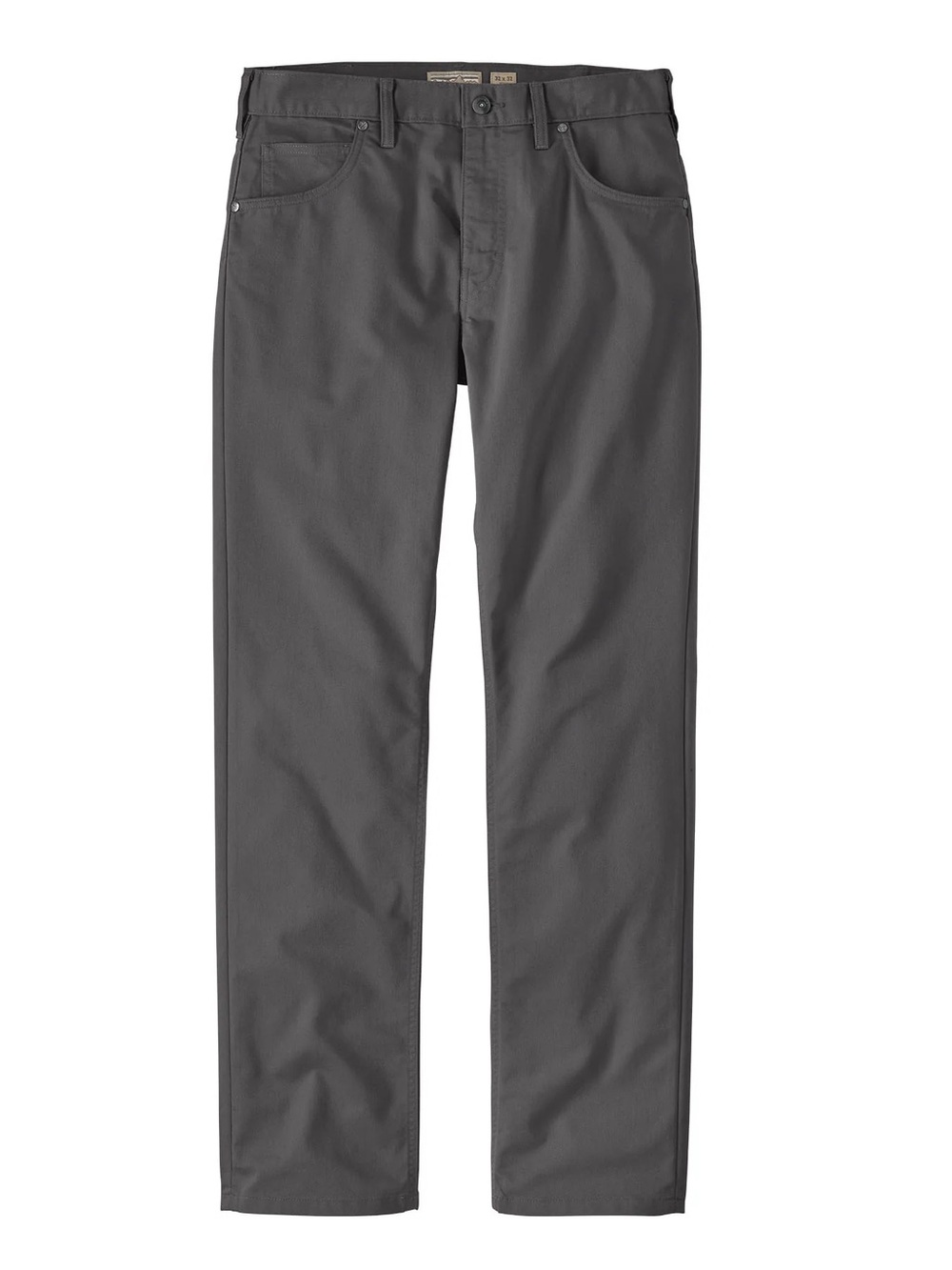 Patagonia Men's Performance Twill Straight Jeans Gray Organic Cotton